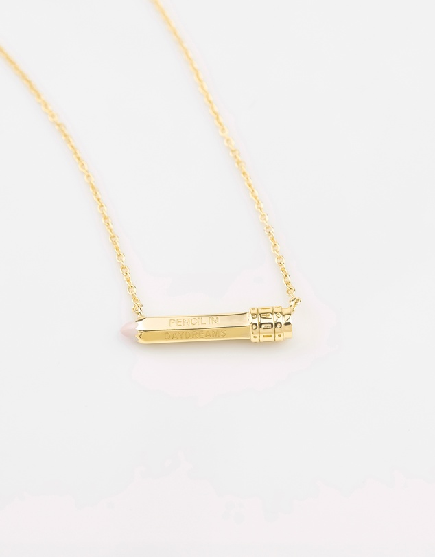 Wanderlust + Co - Color Pencil Gold Necklace