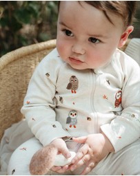 Purebaby - Thick Zip Growsuit -Kids-Babies