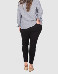 Love Your Wardrobe - Lexi Overdyed Black Denim Jeans