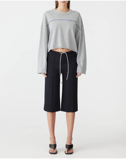 Bassike - French Terry Yoke Detail LS T-Shirt