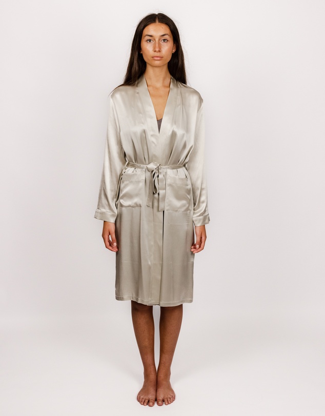 SILK MAGNOLIA - Silk Robe Dressing Gown