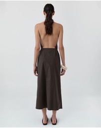St. Agni - Halter Wrap Backless Dress