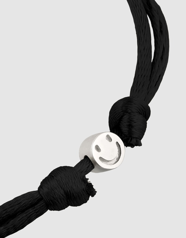 Elli Jewelry - Heart Charm Black Satin Bracelet