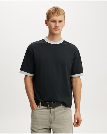 WASHED BLACK  GREY MARLE RINGER