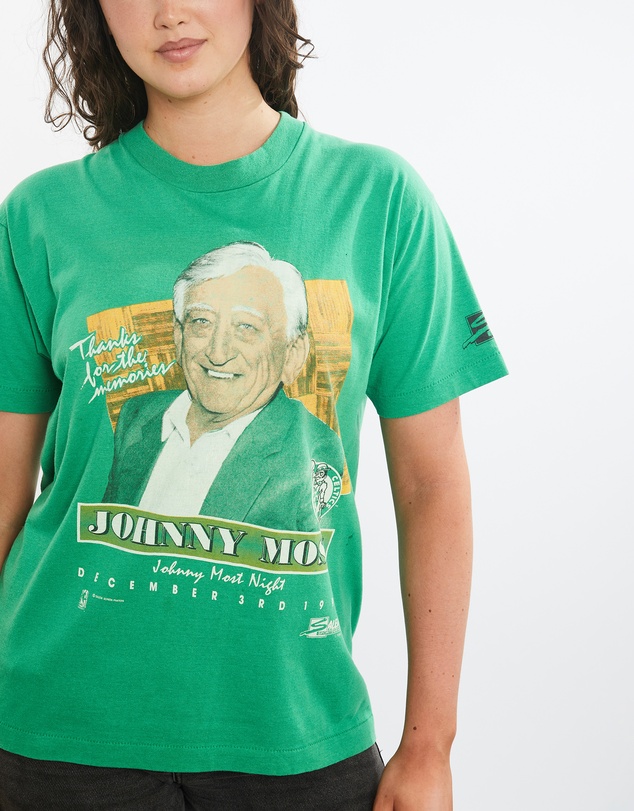 Vintage by The Real Deal - Pre Loved - Vintage 1990 NBA Boston Celtics 'Johnny Most' Tee