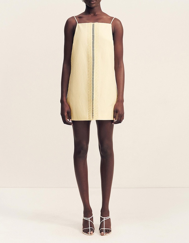 Shona Joy - Wright Lace Square Neck Mini Dress