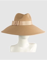 Max Alexander - Wide Brim Beige Winter Hat
