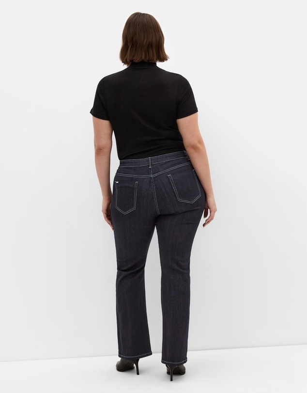 City Chic - Plus size CC Bootleg Petite Denim Jean - dark wash