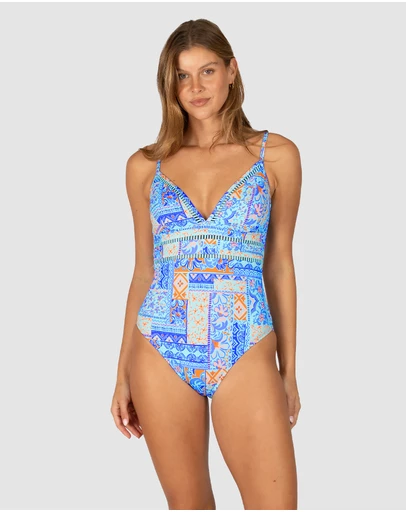 Baku Swimwear - Tulum V Neck One Piece Swimsuit