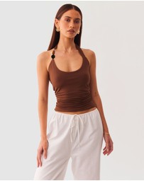 SNDYS - LEXIE TWIST HALTER TANK - ICONIC EXCLUSIVE