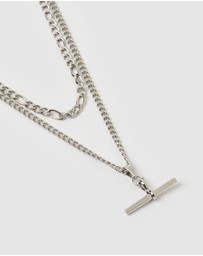 Arms Of Eve - Marcella Double Stack Silver Necklace