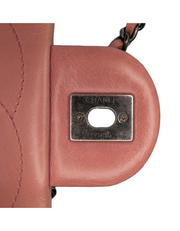Pre-Loved by Azura Reborn - Pre-Loved Paris Salzburg Mini Quilted Glazed Calfskin and Felt Edelweiss Flower Flap