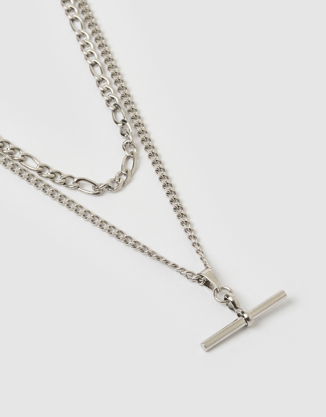 Arms Of Eve - Marcella Double Stack Silver Necklace