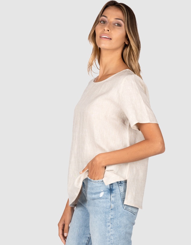 CAMIXA - Teena Linen T-shirt Top