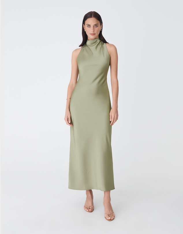 Forcast - Delilah Bias Satin Dress