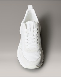 Calvin Klein - Suede and Emblem Logo Nylon Trainers