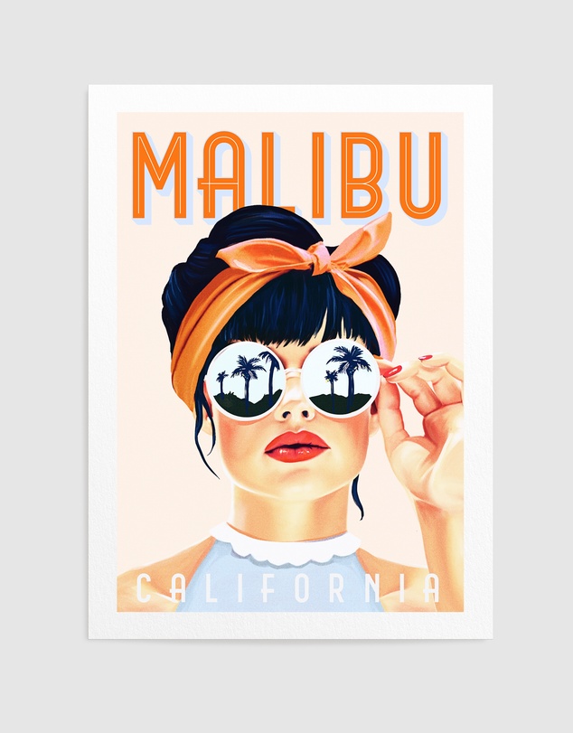 Olive et Oriel - Malibu Poster 1 by The Whiskey Ginger Art Print