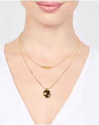 Lovisa - Waterproof Gold Plated Stainless Steel Bar & Coin Pendant Necklace