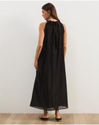 Atmos&Here - Paloma Voile Cut Away Tie Midi Dress
