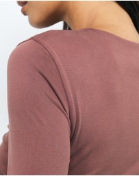AERE - Emma Draped Cupro Top
