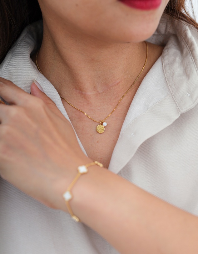 Elli Jewelry - Open Circle Pendant Necklace in Gold-Plated 925 Silver