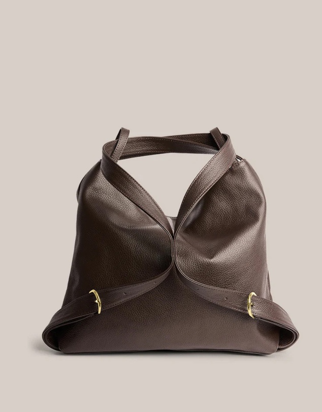 VESTIRSI - Bella Dark Chocolate 3-in-1 Convertible Bag Gold Hardware - The ICONIC Exclusive