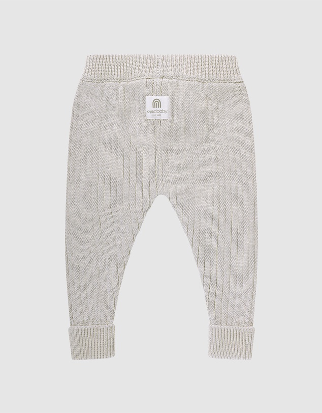 Kynd Baby - Organic Chunky Rib Knit Pant in Snow Marle
