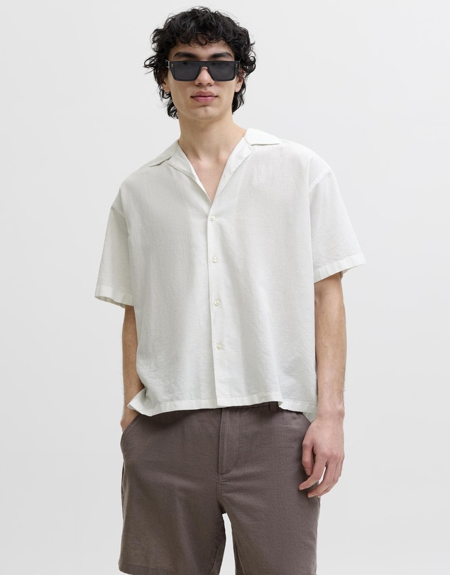 Jack & Jones - JJEBreeze Linen Blend Resort Shirt SS SN