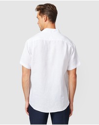 Vacay Swimwear - S/S White Linen Shirt