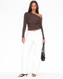 Dazie - Katia Asymmetric Jersey Top
