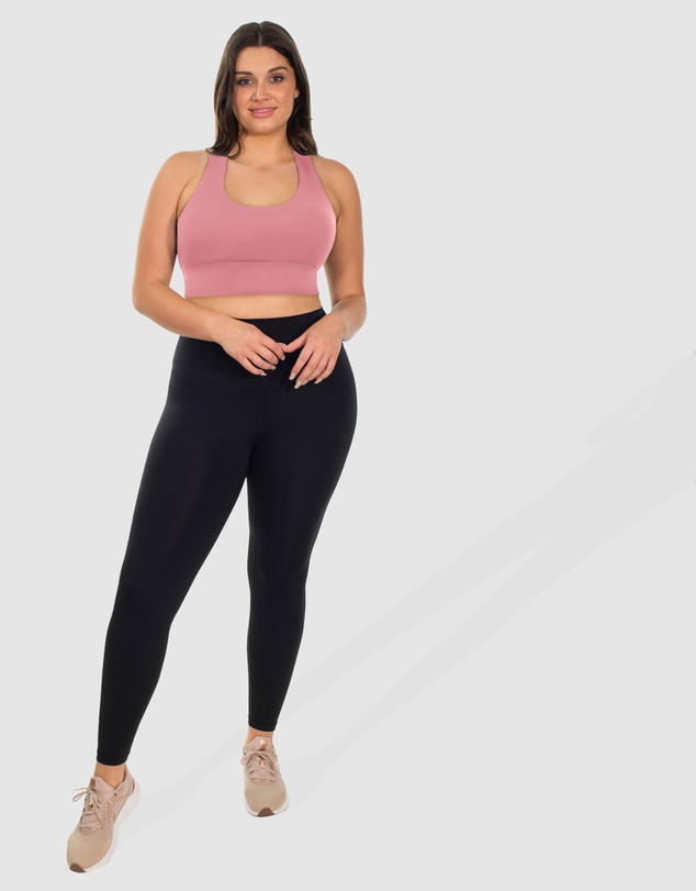 B Free Intimate Apparel - Mesh Racer Long Line Sports Bra (B-C-D-DD-E) Cup