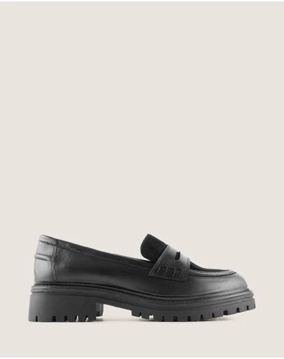 Shelly Shen - Ellison Loafers Black Leather/Suede