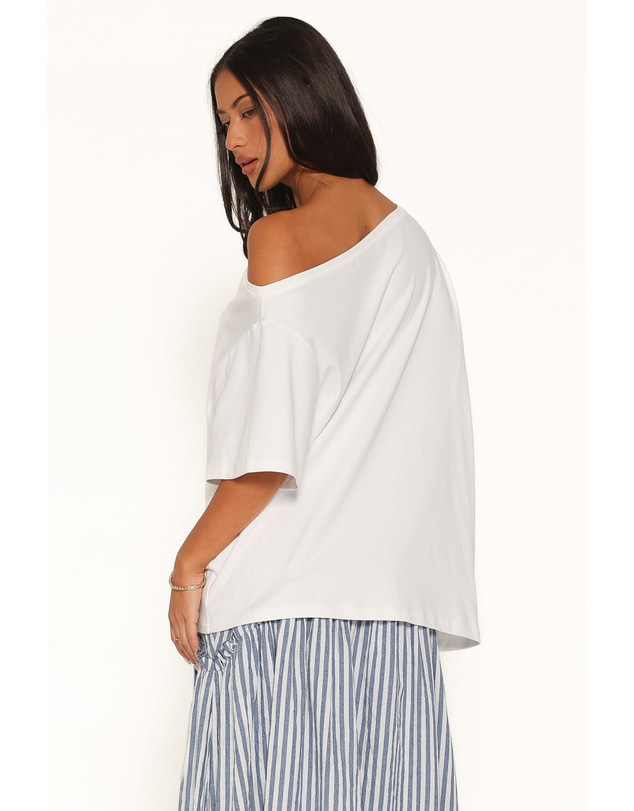 Petal & Pup - Rylan One Shoulder Tee - White