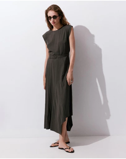 M.N.G - Asymmetrical Dress with Belt