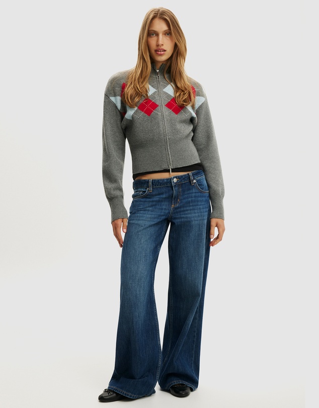 Cotton On - Lotus Cinched Zip Knit