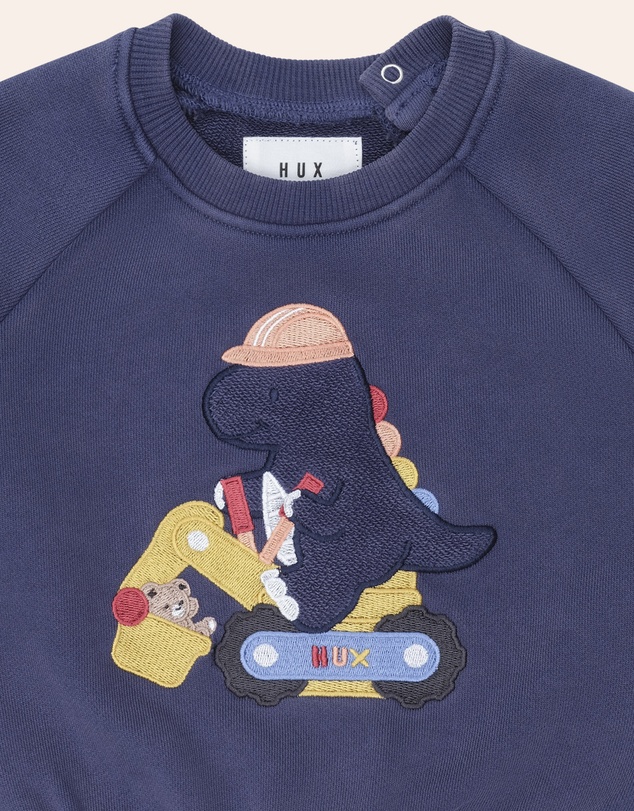 Huxbaby - Tradie Dino Sweatshirt - Babies-Kids