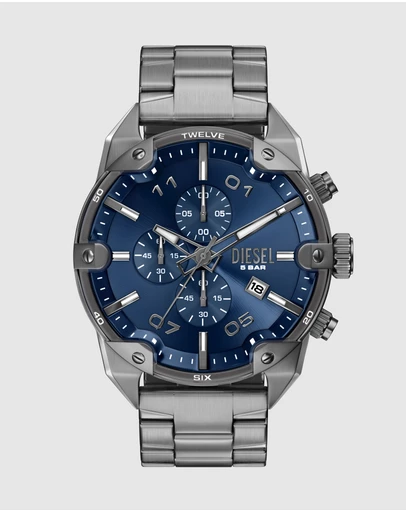 Diesel - Spiked Gun-Metal Chronograph Watch