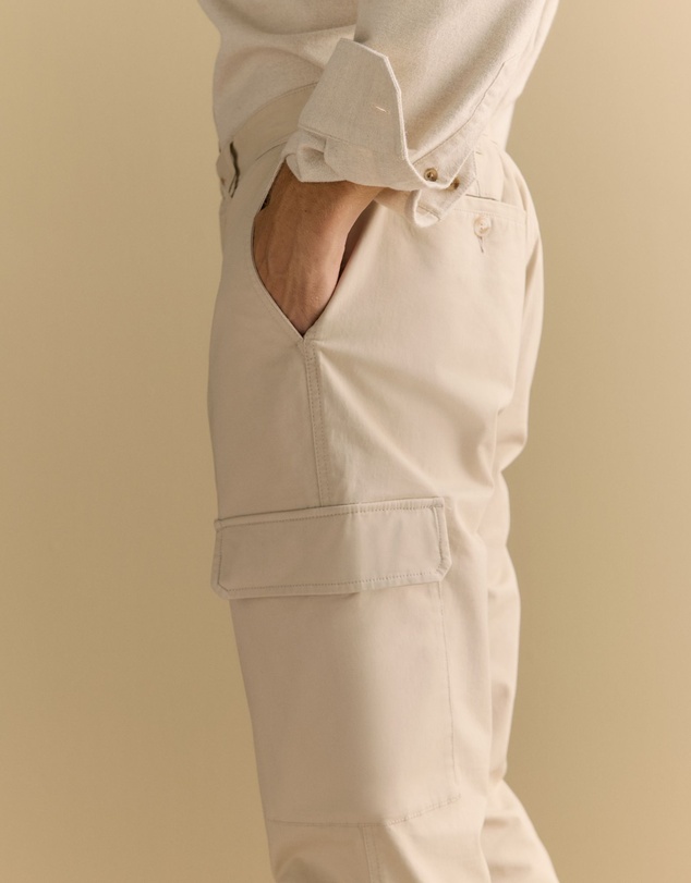 Trenery - Cotton Twill Cargo Pant in Fawn