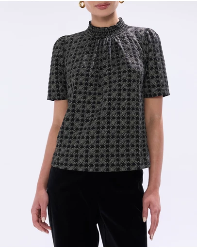 Marcs - Cece Houndstooth Top