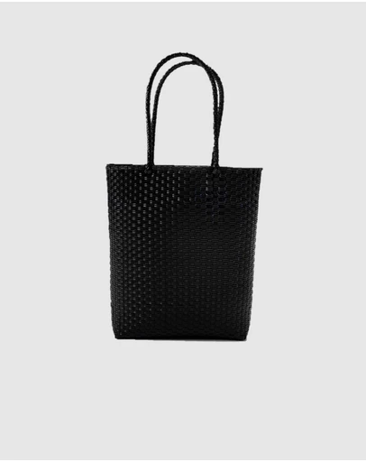 Mimmi Terra - Woven Shopper Tote Nera