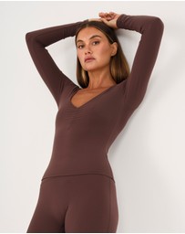 All Fenix - ALLFENIX CloudCore Lite Ruched V-Neck Long Sleeve