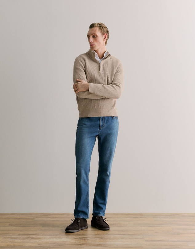 Trenery - Relaxed Fit Mid Wash Jean in Indigo Blue