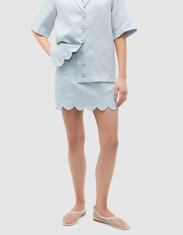 Seed Heritage - Linen Scallop Skirt