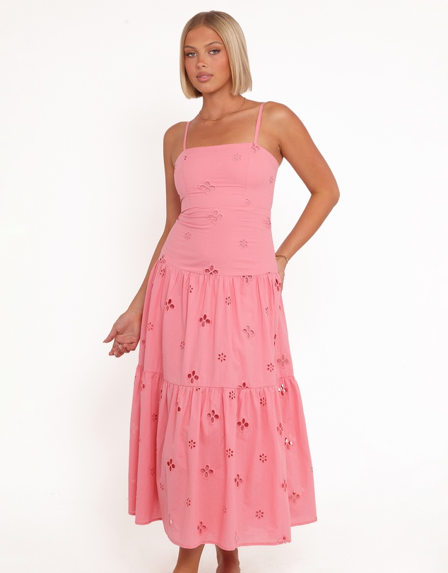 Petal & Pup - Botanique Midi Dress - Rose Broderie
