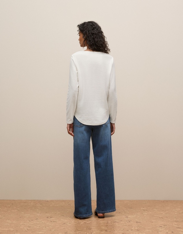 Trenery - Ottoman Long Sleeve T-shirt in White