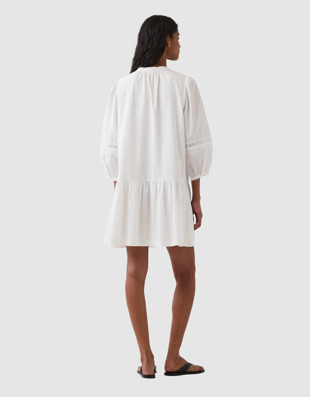 GAP - LS Mini Lace Insert Henley Dress
