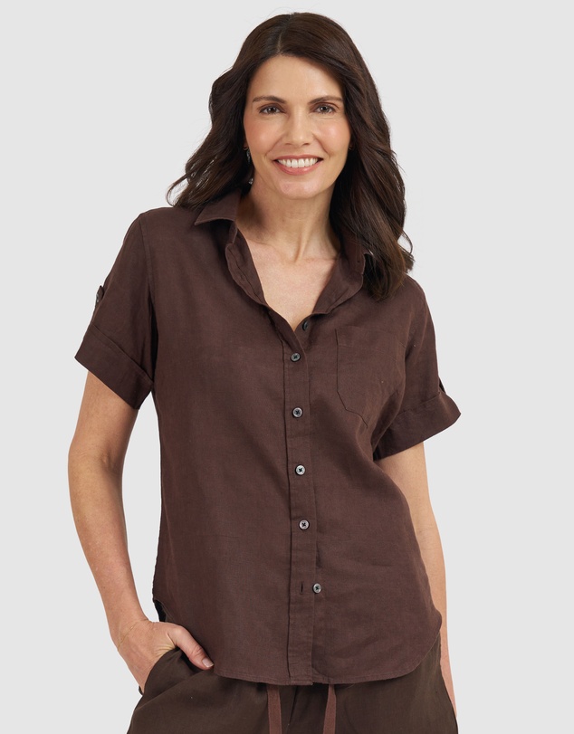 CAMIXA - FEBE Short Sleeve Linen shirt
