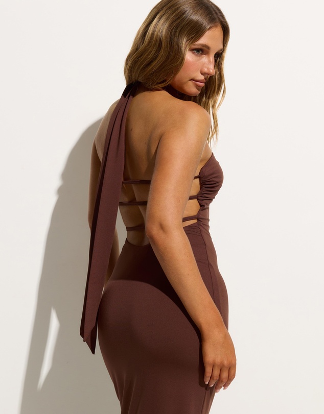 Dazie - Drew Strapless Maxi Neck Tie Dress