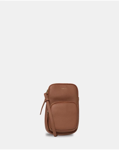 SABEN - Nikko Pocket Phone Sling Tan Luxe