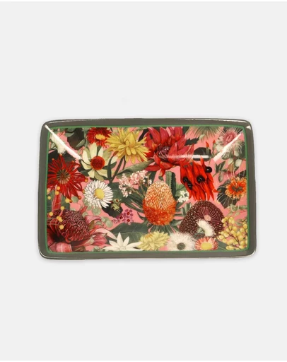 La La Land - Rectangle Trinket Tray Australian Wildflowers